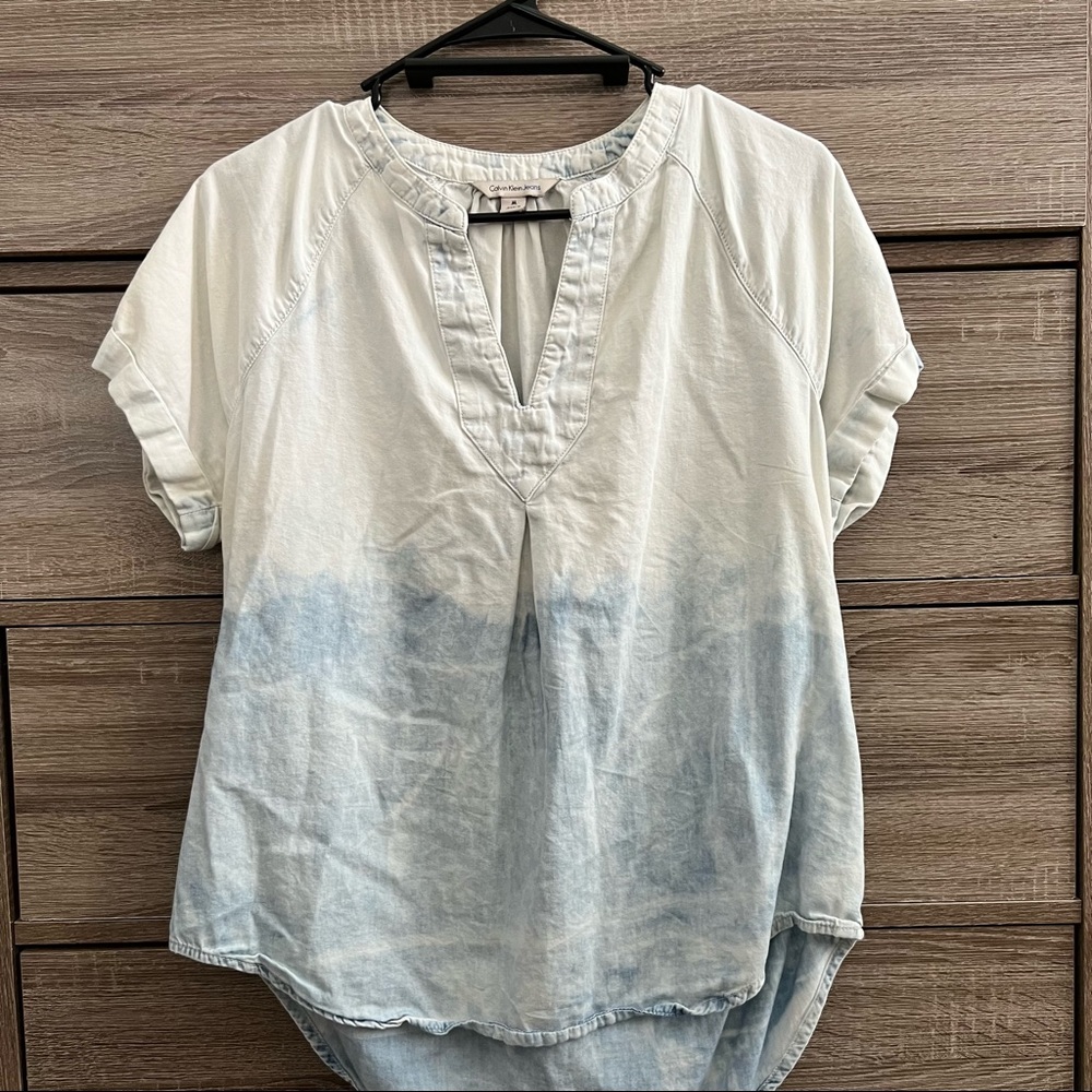 Calvin Klein Denim Top - Picture 1 of 6